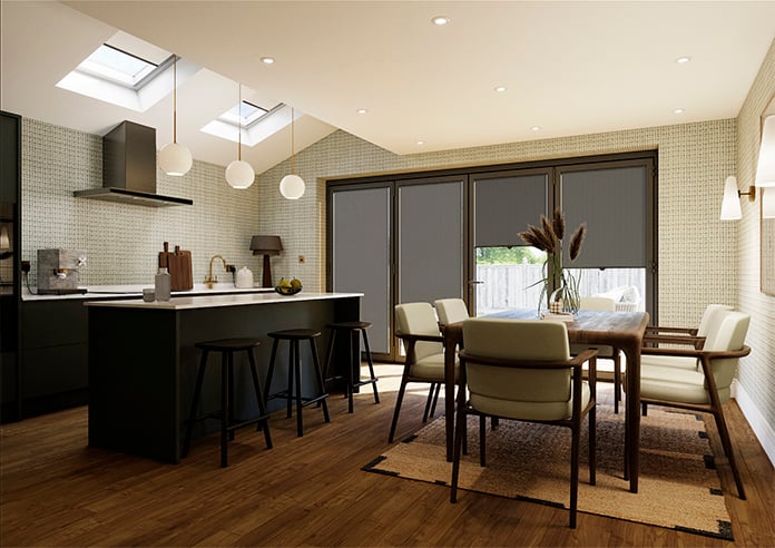 Halo, Midnight Grey - Stick Fit Slim Honeycomb Blind - Image 6